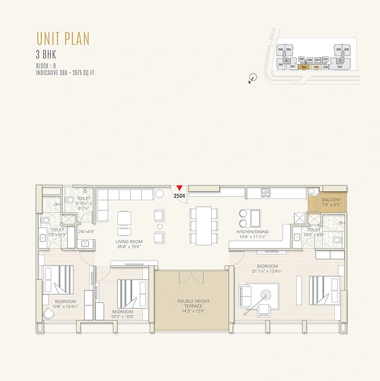 Shilp North Sky GIFT City 2 BHK floor plan